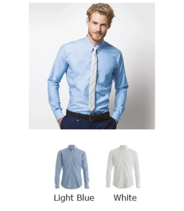 Kustom Kit KK184 Slim Fit Workwear long sleeve Oxford shirt